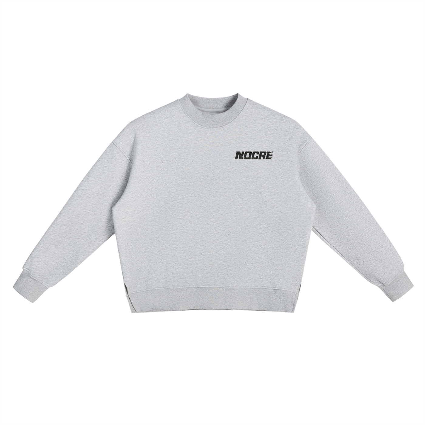Fleece Side Slit Crewneck Sweatshirt